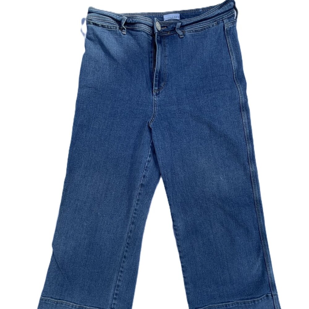 Loft Wide Leg Crop Jeans - Size 12